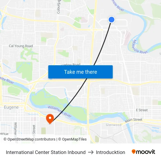International Center Station Inbound to Introducktion map