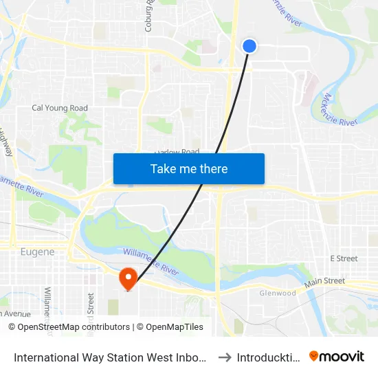 International Way Station West Inbound to Introducktion map
