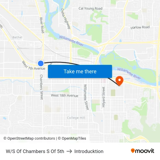 W/S Of Chambers S Of 5th to Introducktion map