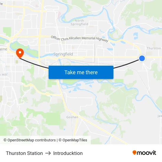 Thurston Station to Introducktion map