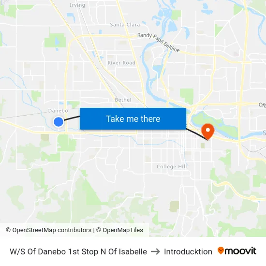W/S Of Danebo 1st Stop N Of Isabelle to Introducktion map