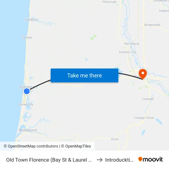 Old Town Florence (Bay St & Laurel St) to Introducktion map