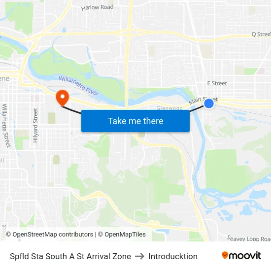 Spfld Sta South A St Arrival Zone to Introducktion map