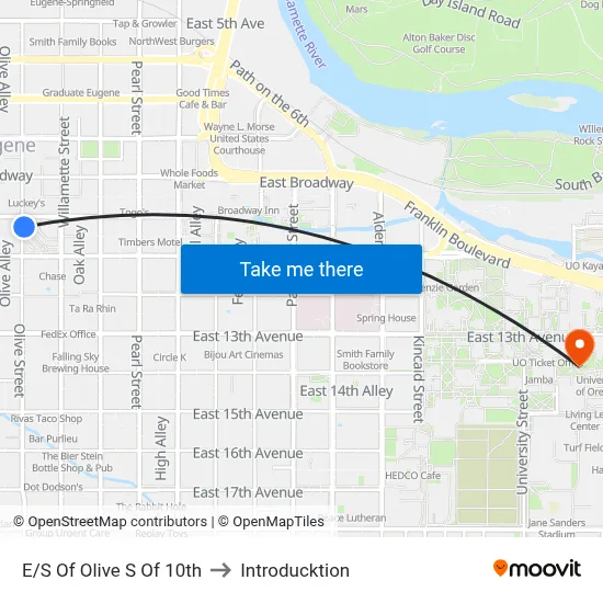 E/S Of Olive S Of 10th to Introducktion map
