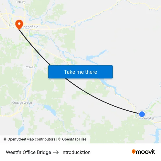 Westfir Office Bridge to Introducktion map