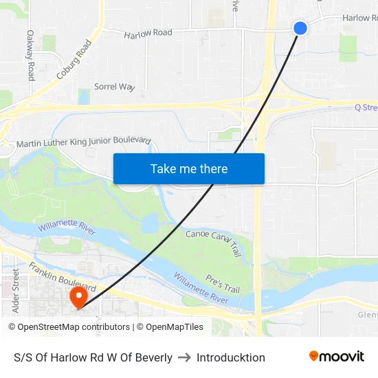 S/S Of Harlow Rd W Of Beverly to Introducktion map