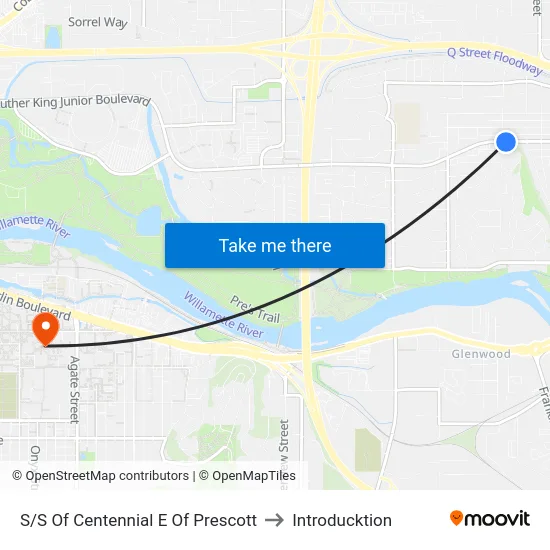 S/S Of Centennial E Of Prescott to Introducktion map