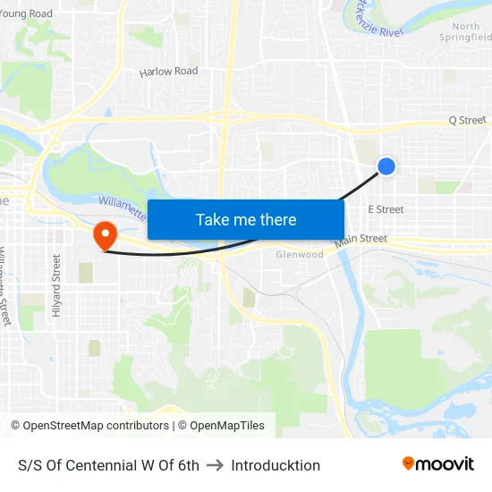 S/S Of Centennial W Of 6th to Introducktion map