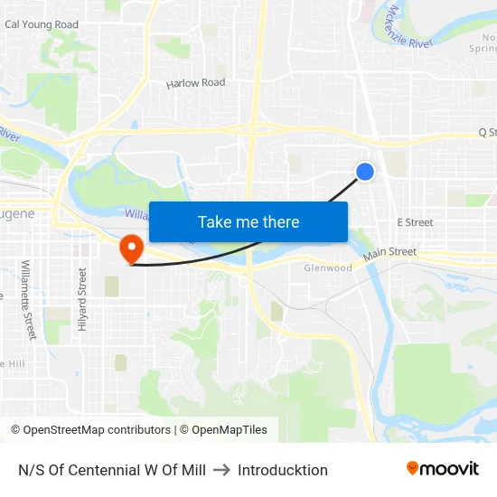 N/S Of Centennial W Of Mill to Introducktion map