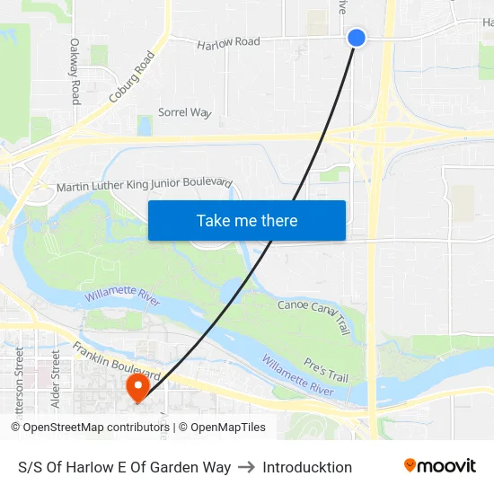 S/S Of Harlow E Of Garden Way to Introducktion map