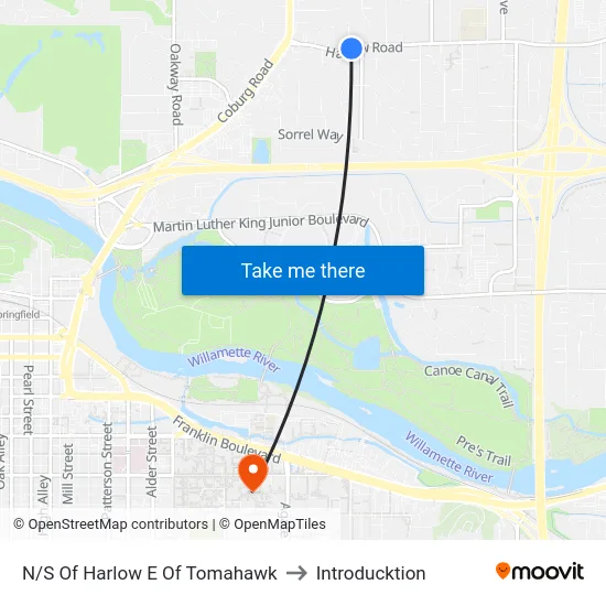 N/S Of Harlow E Of Tomahawk to Introducktion map