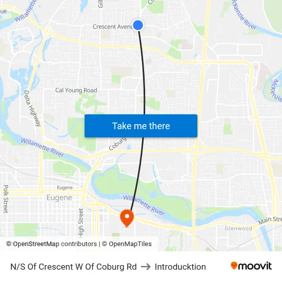 N/S Of Crescent W Of Coburg Rd to Introducktion map