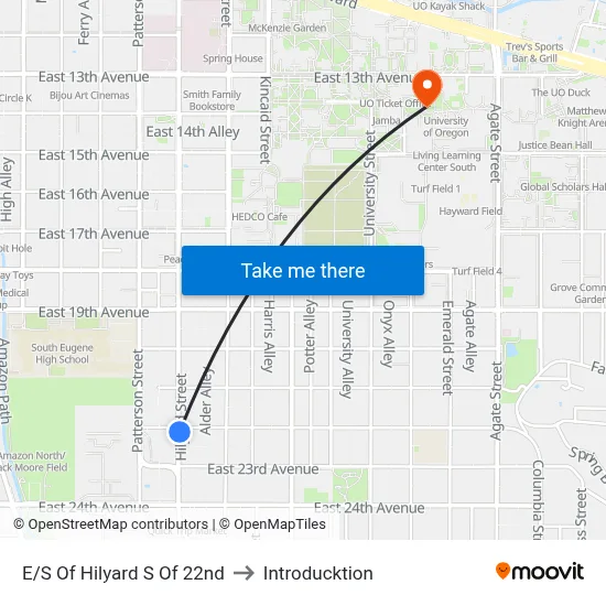 E/S Of Hilyard S Of 22nd to Introducktion map