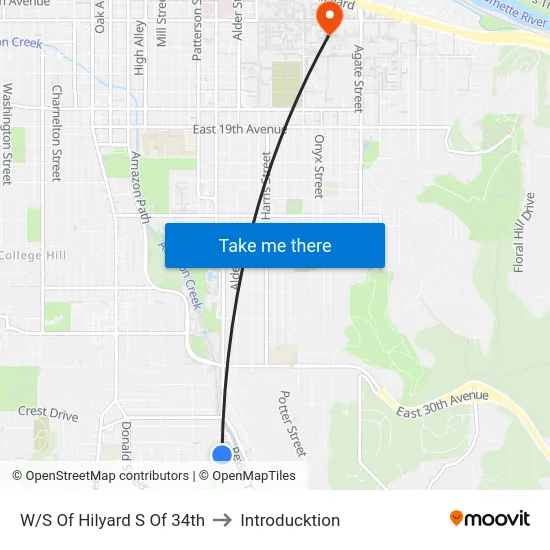 W/S Of Hilyard S Of 34th to Introducktion map
