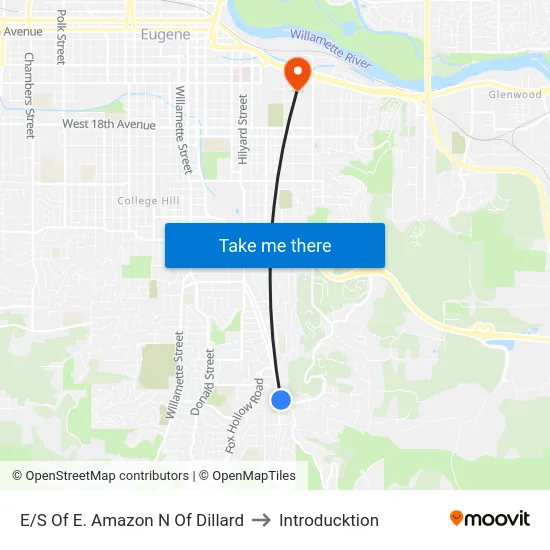 E/S Of E. Amazon N Of Dillard to Introducktion map