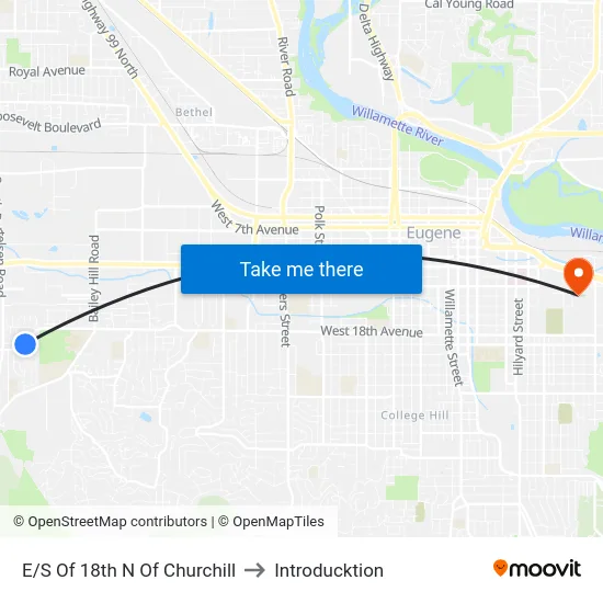 E/S Of 18th N Of Churchill to Introducktion map
