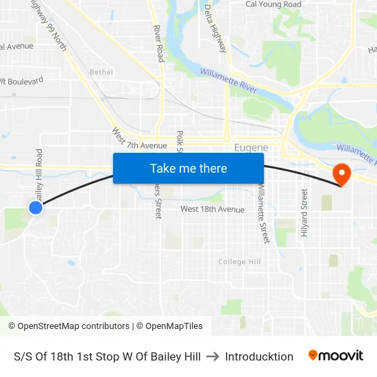S/S Of 18th 1st Stop W Of Bailey Hill to Introducktion map