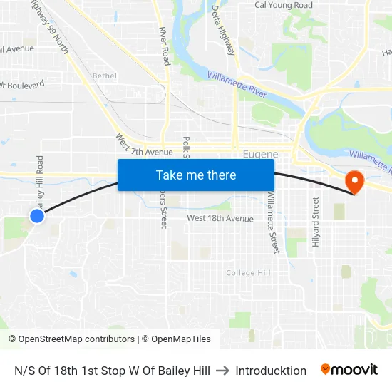 N/S Of 18th 1st Stop W Of Bailey Hill to Introducktion map