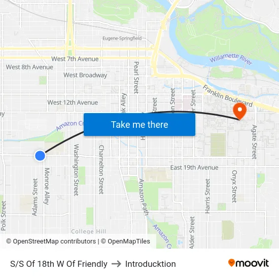 S/S Of 18th W Of Friendly to Introducktion map