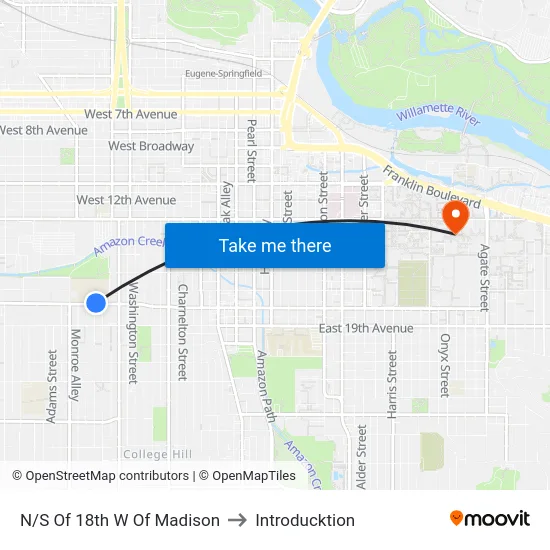 N/S Of 18th W Of Madison to Introducktion map