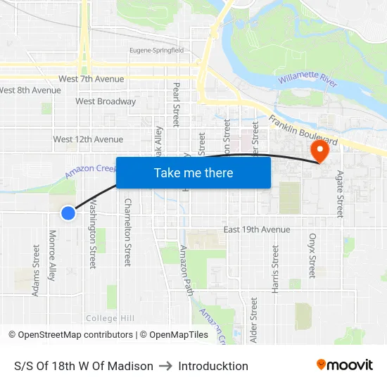 S/S Of 18th W Of Madison to Introducktion map