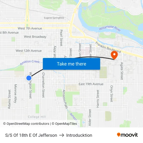 S/S Of 18th E Of Jefferson to Introducktion map
