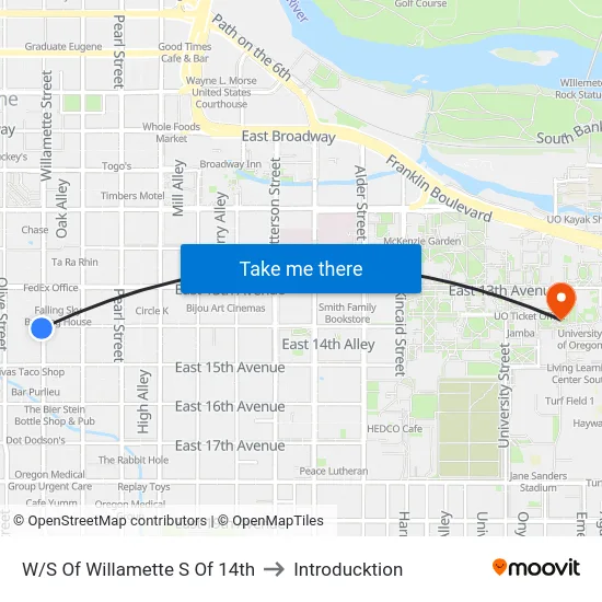 W/S Of Willamette S Of 14th to Introducktion map