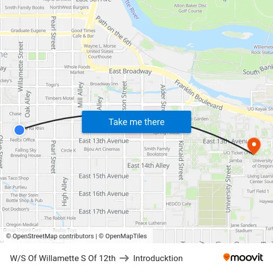 W/S Of Willamette S Of 12th to Introducktion map