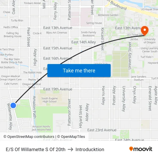 E/S Of Willamette S Of 20th to Introducktion map