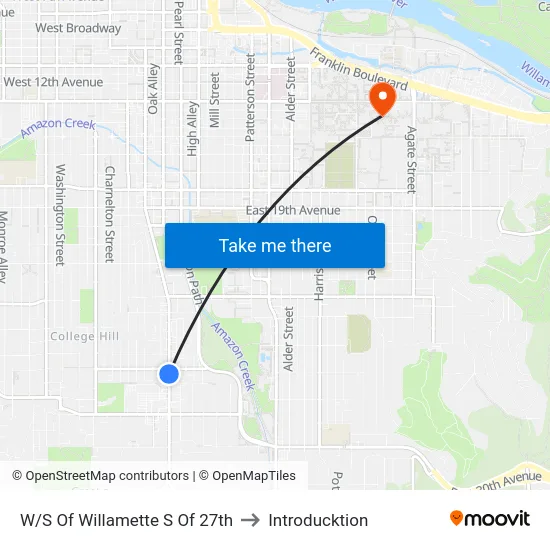 W/S Of Willamette S Of 27th to Introducktion map