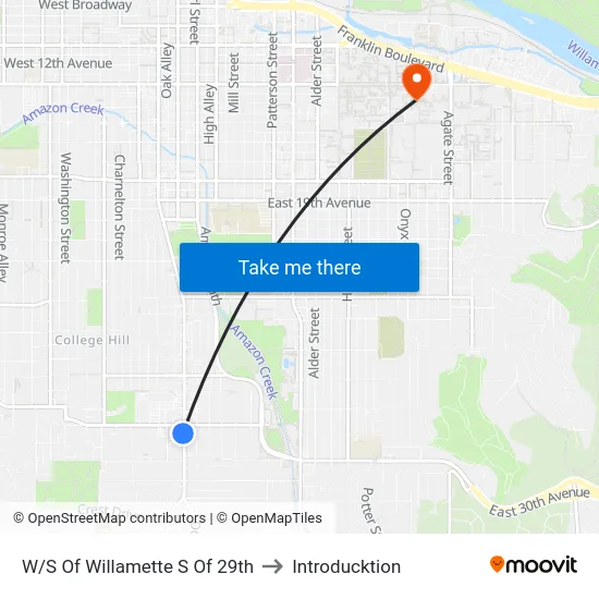 W/S Of Willamette S Of 29th to Introducktion map
