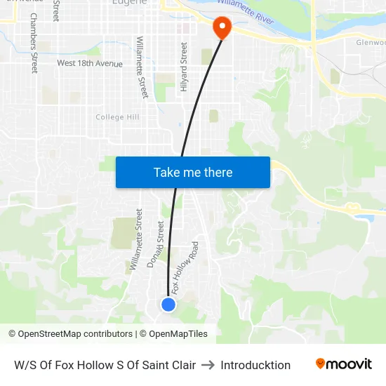 W/S Of Fox Hollow S Of Saint Clair to Introducktion map