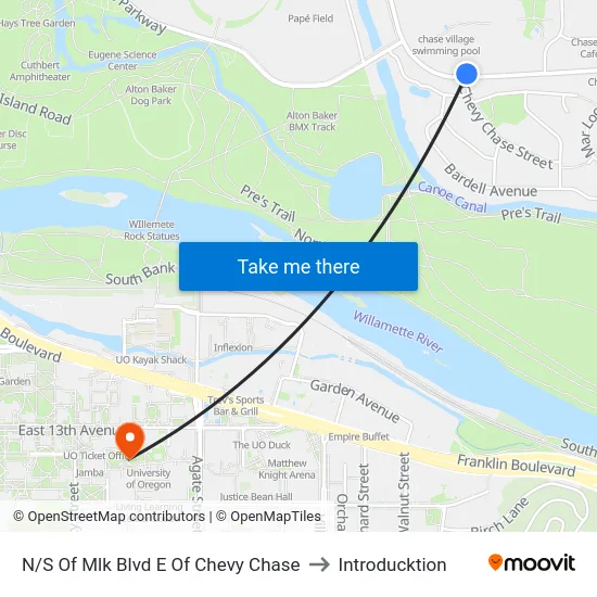 N/S Of Mlk Blvd E Of Chevy Chase to Introducktion map