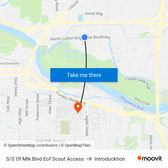 S/S Of Mlk Blvd Eof Scout Access to Introducktion map