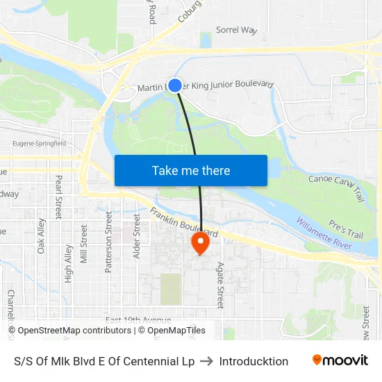 S/S Of Mlk Blvd E Of Centennial Lp to Introducktion map