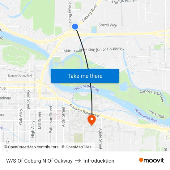 W/S Of Coburg N Of Oakway to Introducktion map