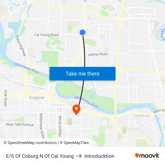E/S Of Coburg N Of Cal Young to Introducktion map
