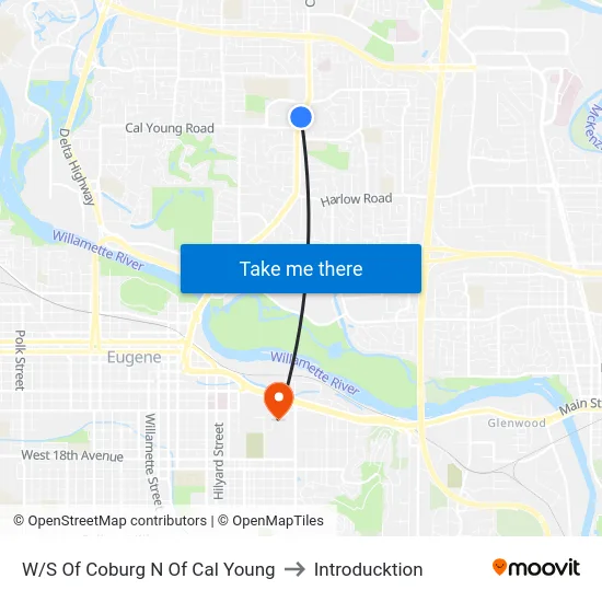 W/S Of Coburg N Of Cal Young to Introducktion map