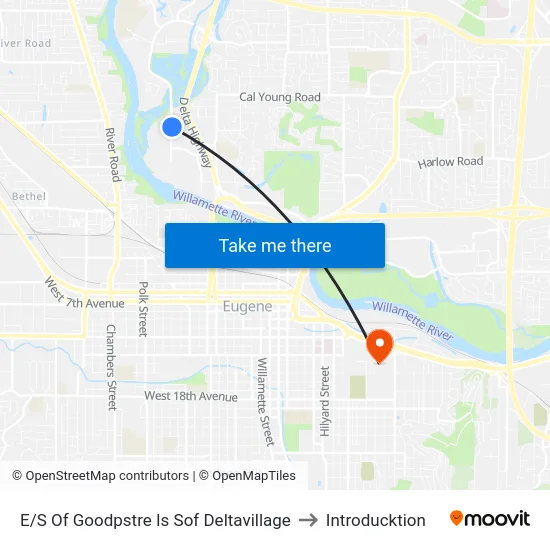 E/S Of Goodpstre Is Sof Deltavillage to Introducktion map