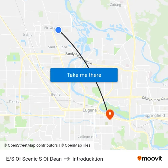 E/S Of Scenic S Of Dean to Introducktion map