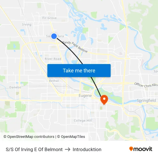 S/S Of Irving E Of Belmont to Introducktion map