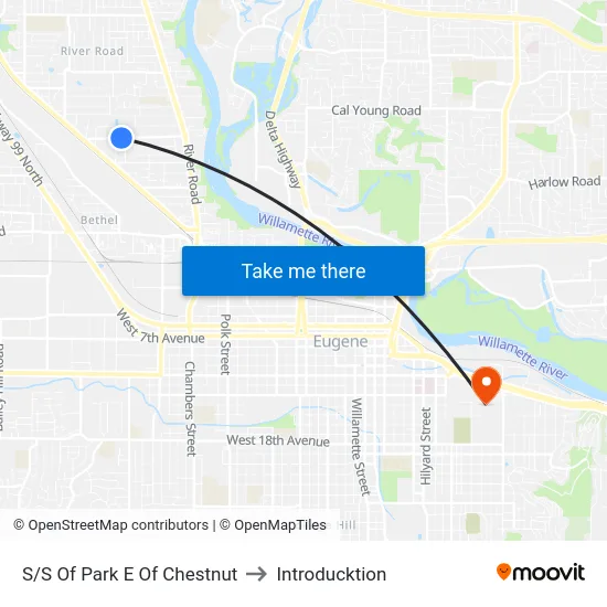 S/S Of Park E Of Chestnut to Introducktion map