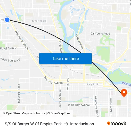 S/S Of Barger W Of Empire Park to Introducktion map