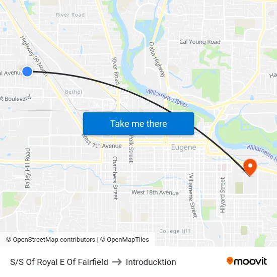 S/S Of Royal E Of Fairfield to Introducktion map