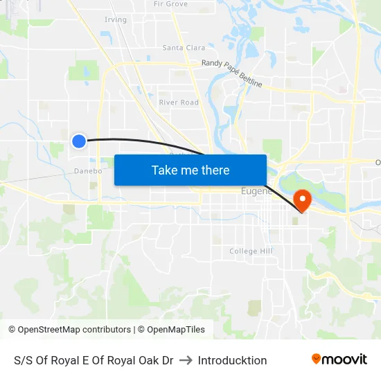 S/S Of Royal E Of Royal Oak Dr to Introducktion map