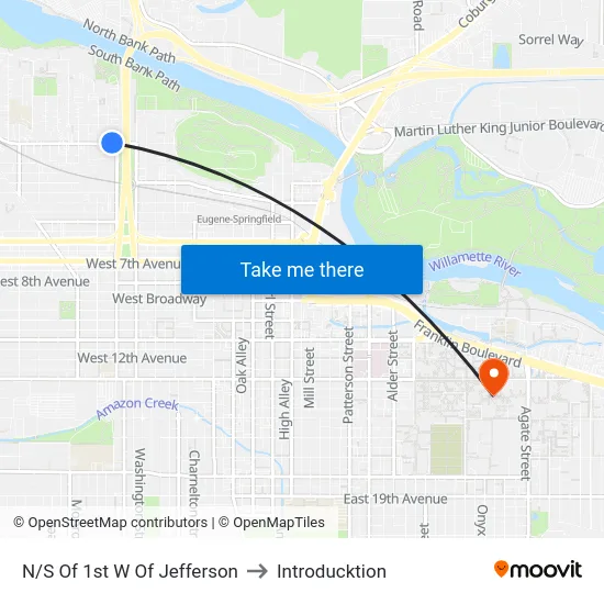 N/S Of 1st W Of Jefferson to Introducktion map