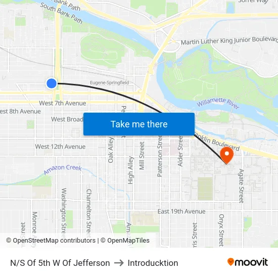 N/S Of 5th W Of Jefferson to Introducktion map