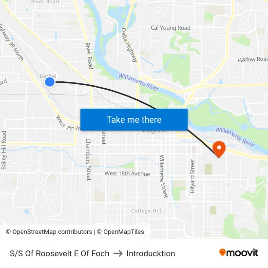 S/S Of Roosevelt E Of Foch to Introducktion map