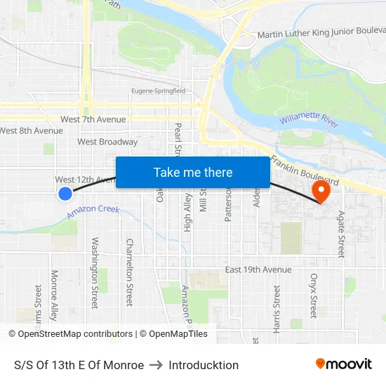 S/S Of 13th E Of Monroe to Introducktion map