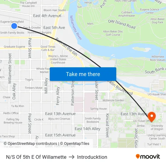 N/S Of 5th E Of Willamette to Introducktion map